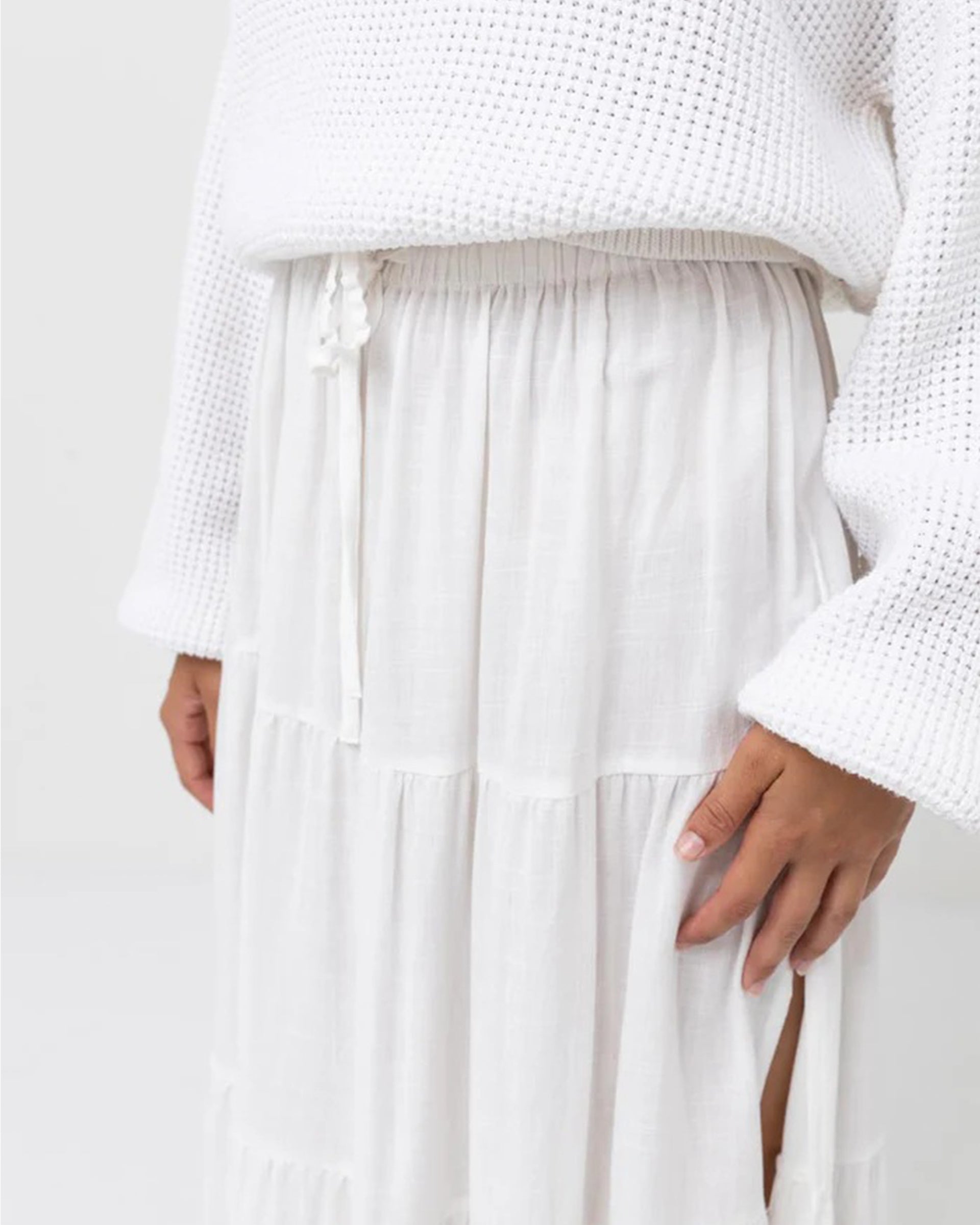 Classic Tiered Maxi Skirt - White – Jack's Surfboards