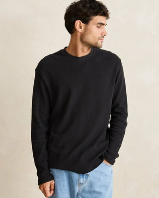 Rhythm Classic Waffle Knit Shirt - Black