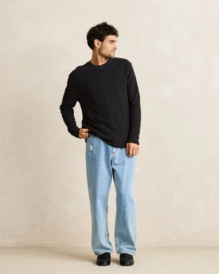 Rhythm Classic Waffle Knit Shirt - Black