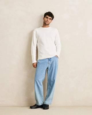 Rhythm Classic Waffle Knit Shirt - White