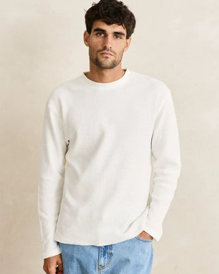 Rhythm Classic Waffle Knit Shirt - White