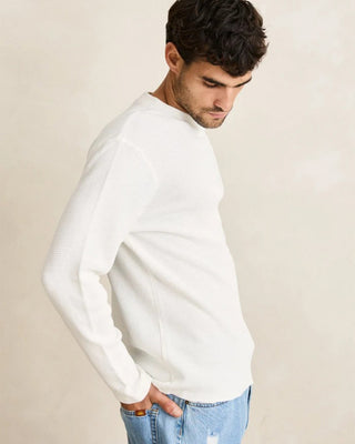 Rhythm Classic Waffle Knit Shirt - White