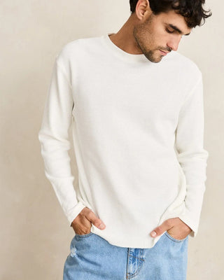 Rhythm Classic Waffle Knit Shirt - White