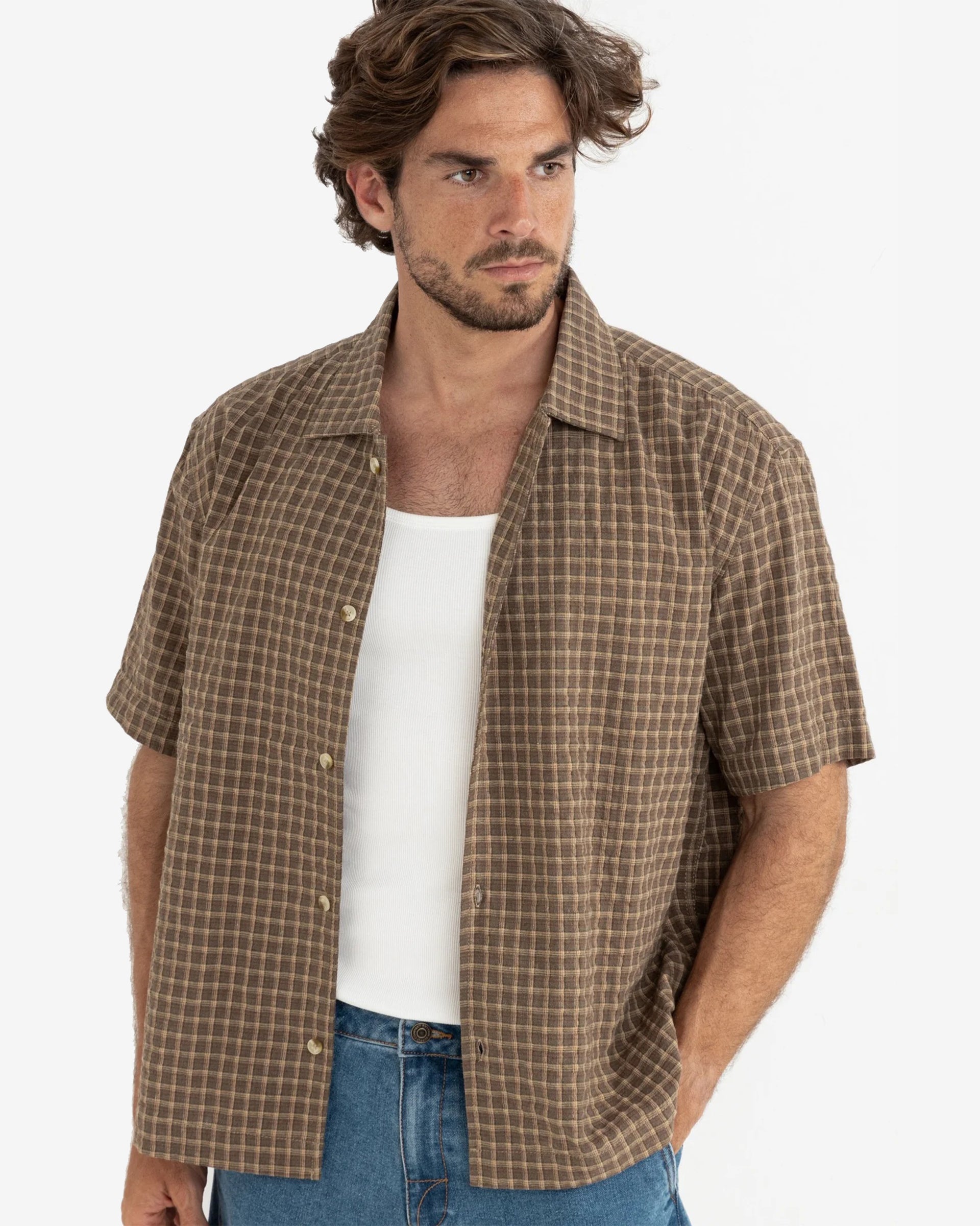 Rhythm Colby Check Short Sleeve Shirt