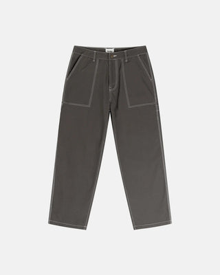 Rhythm Contrast Stitch Carpenter Pants - Black