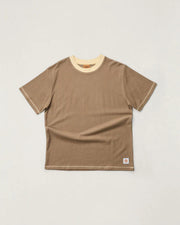 Rhythm Contrast Vintage Terry Short Sleeve T-Shirt - Latte