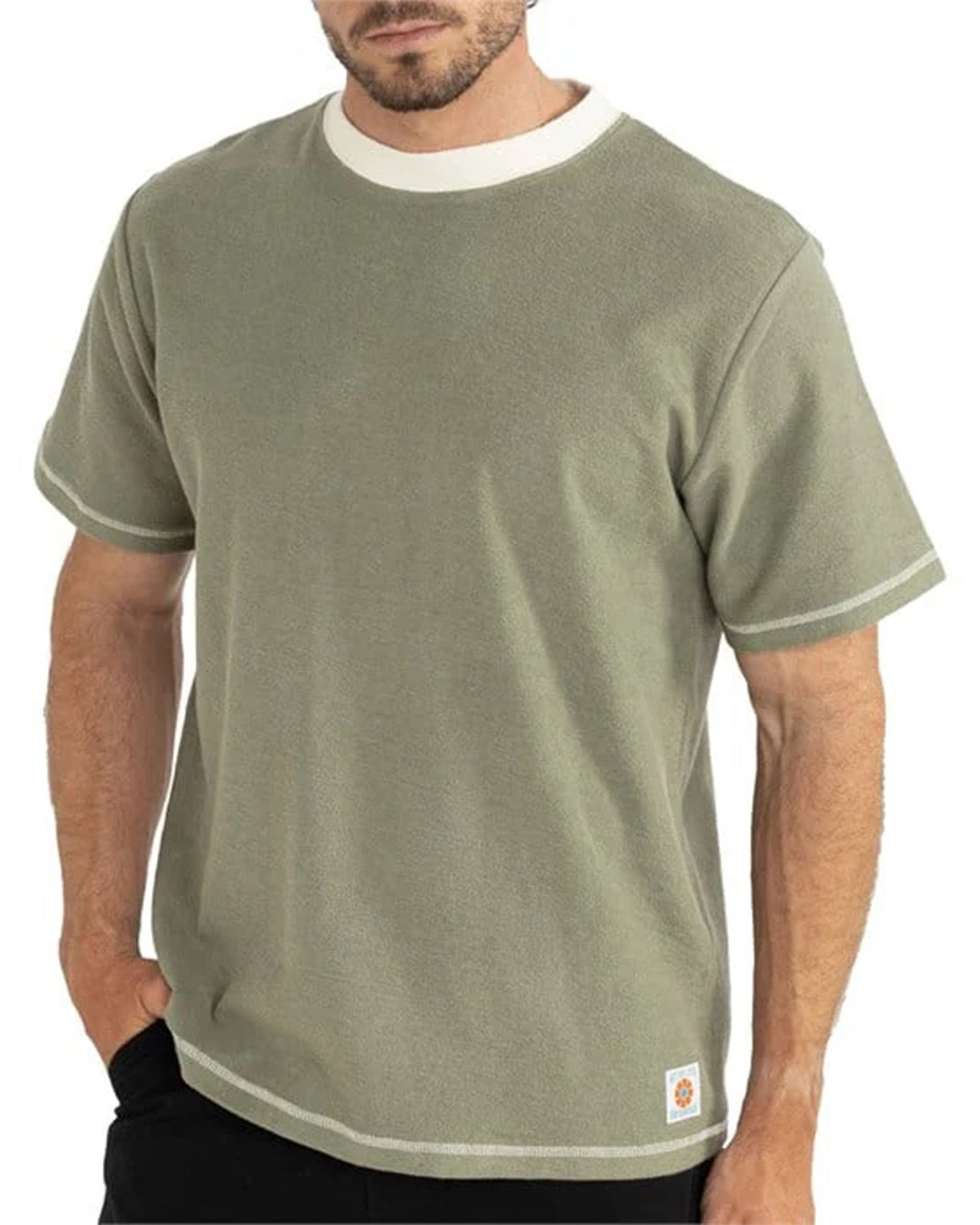 Contrast Vintage Terry S/S T-Shirt - Sage