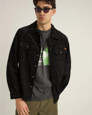 Rhythm Cord Check Overshirt - Black