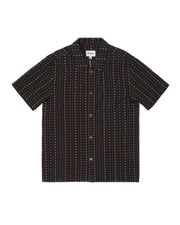 Dakota Stripe S/S Shirt - Chocolate