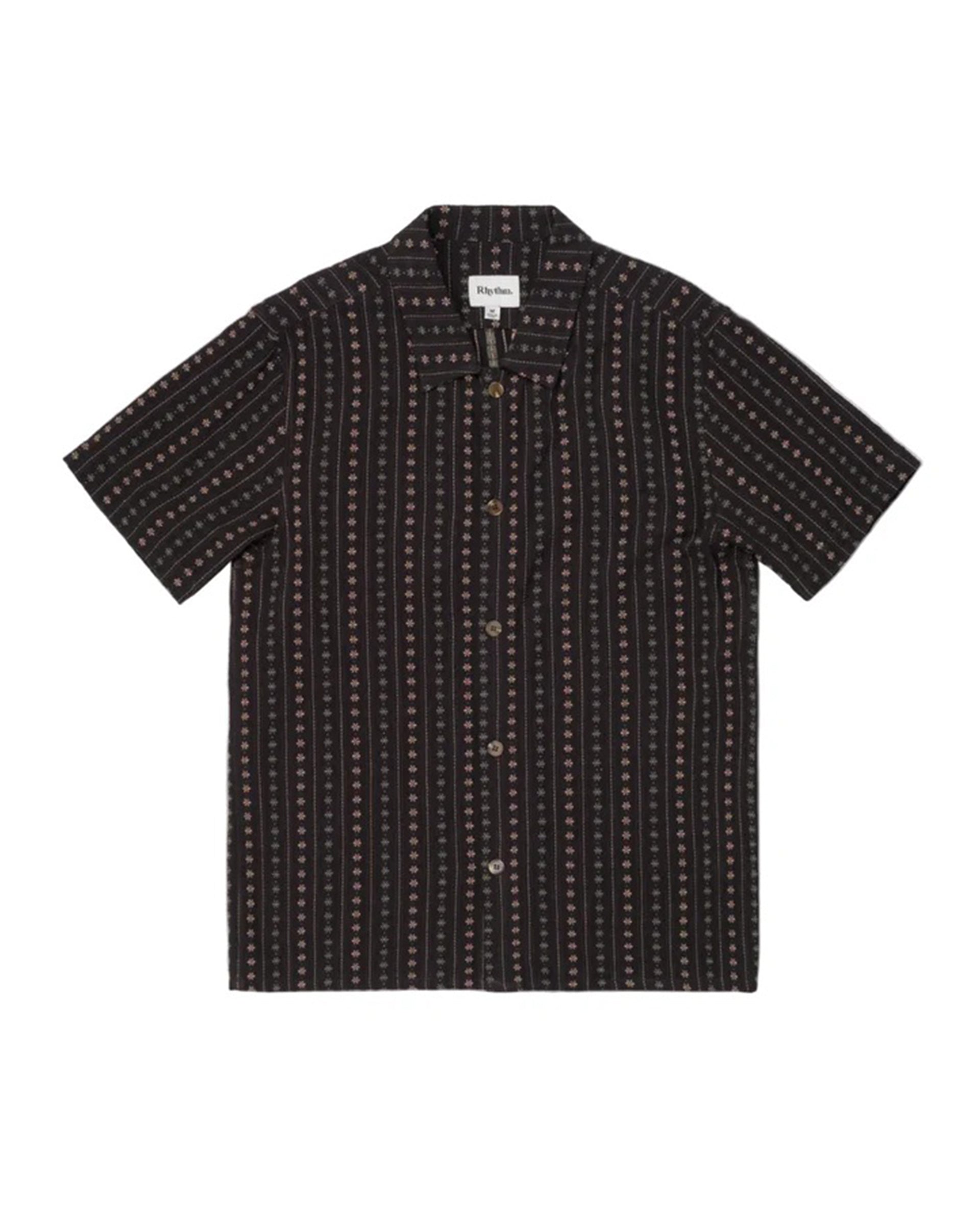 Dakota Stripe S/S Shirt - Chocolate
