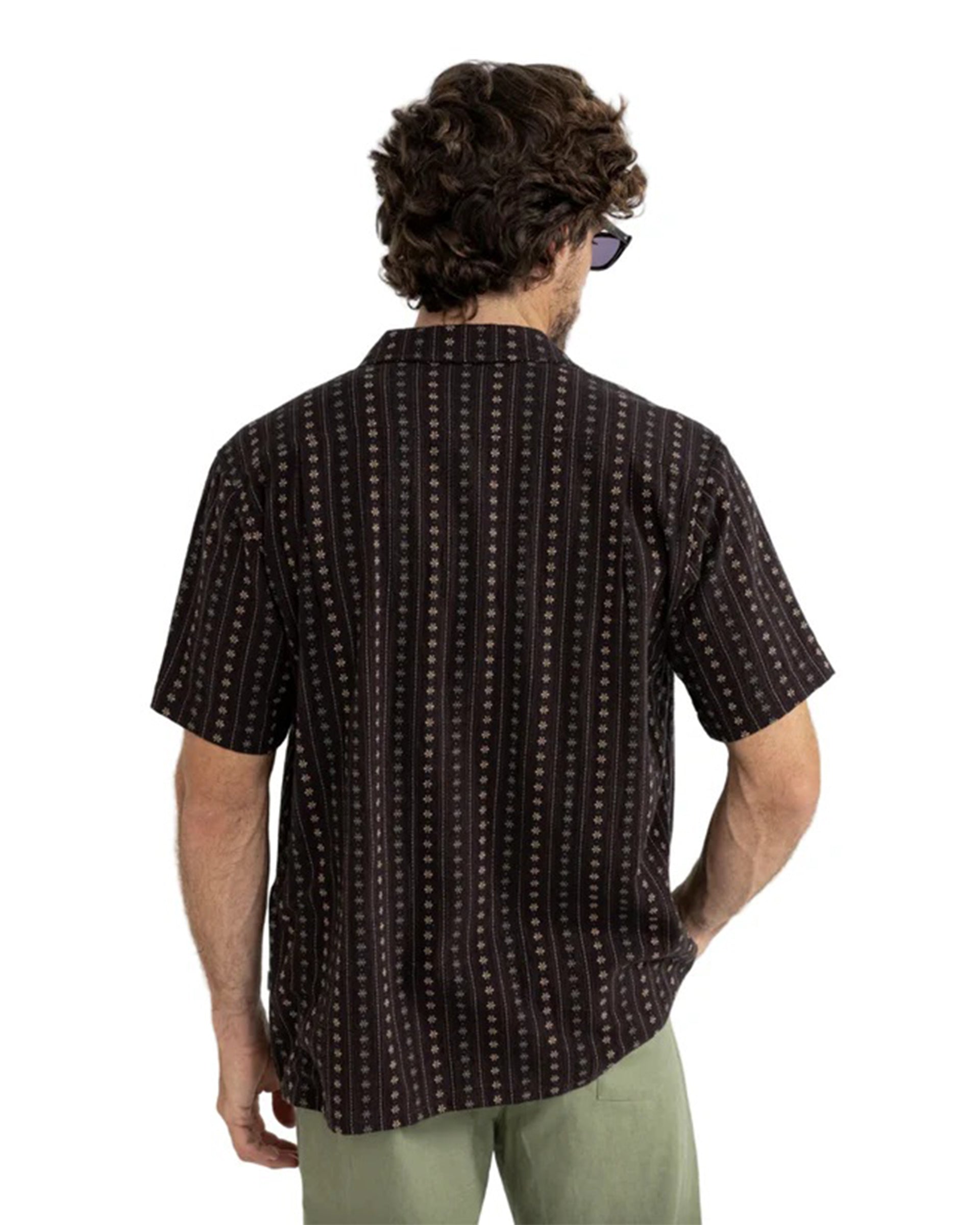 Dakota Stripe S/S Shirt - Chocolate