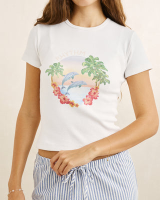 Rhythm Women's Dolphin Everyday Short Sleeve T-Shirt - White