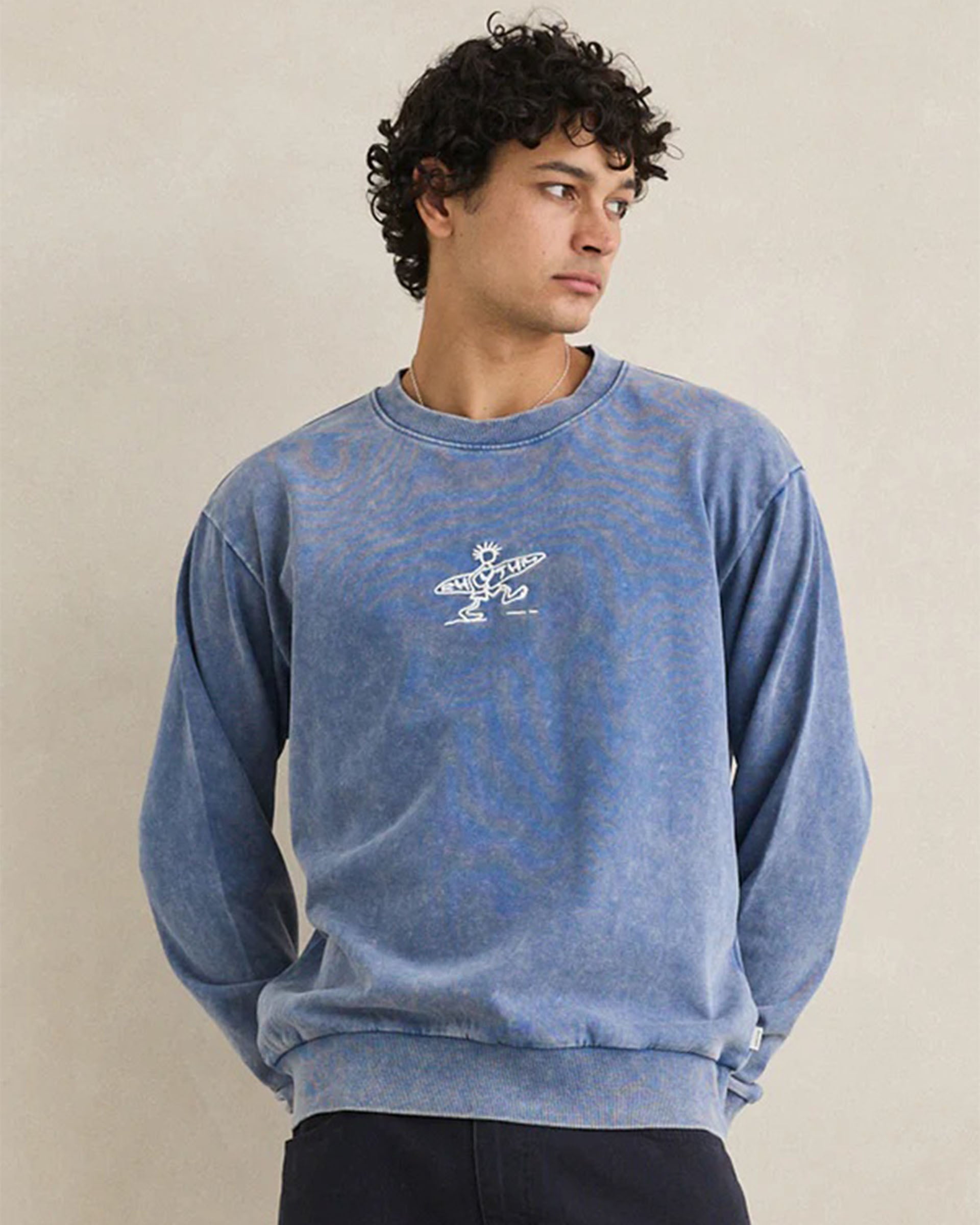 Rhythm Drifter Salt Wash Crewneck - Slate