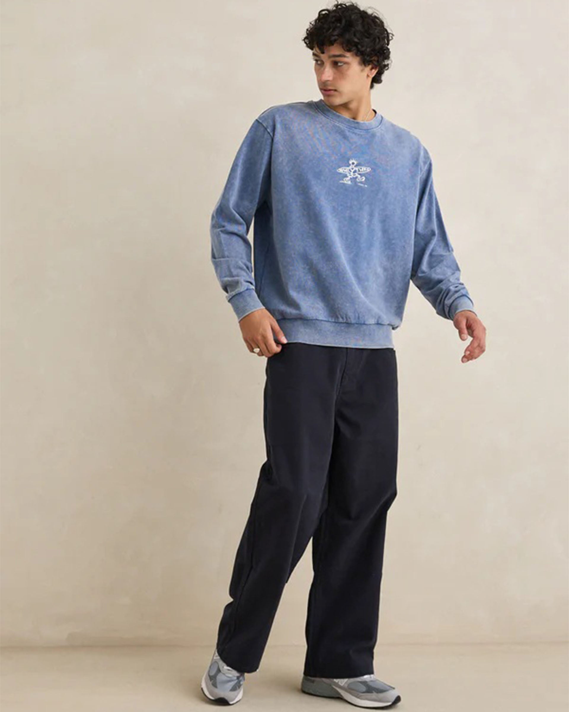 Rhythm Drifter Salt Wash Crewneck - Slate