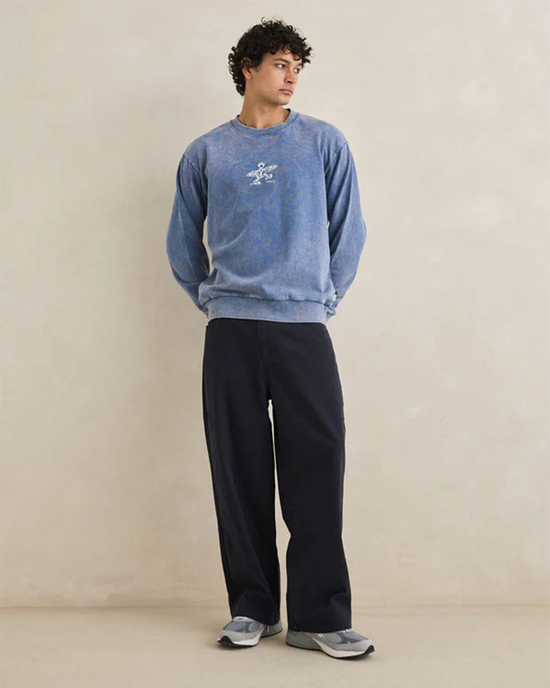 Rhythm Drifter Salt Wash Crewneck - Slate