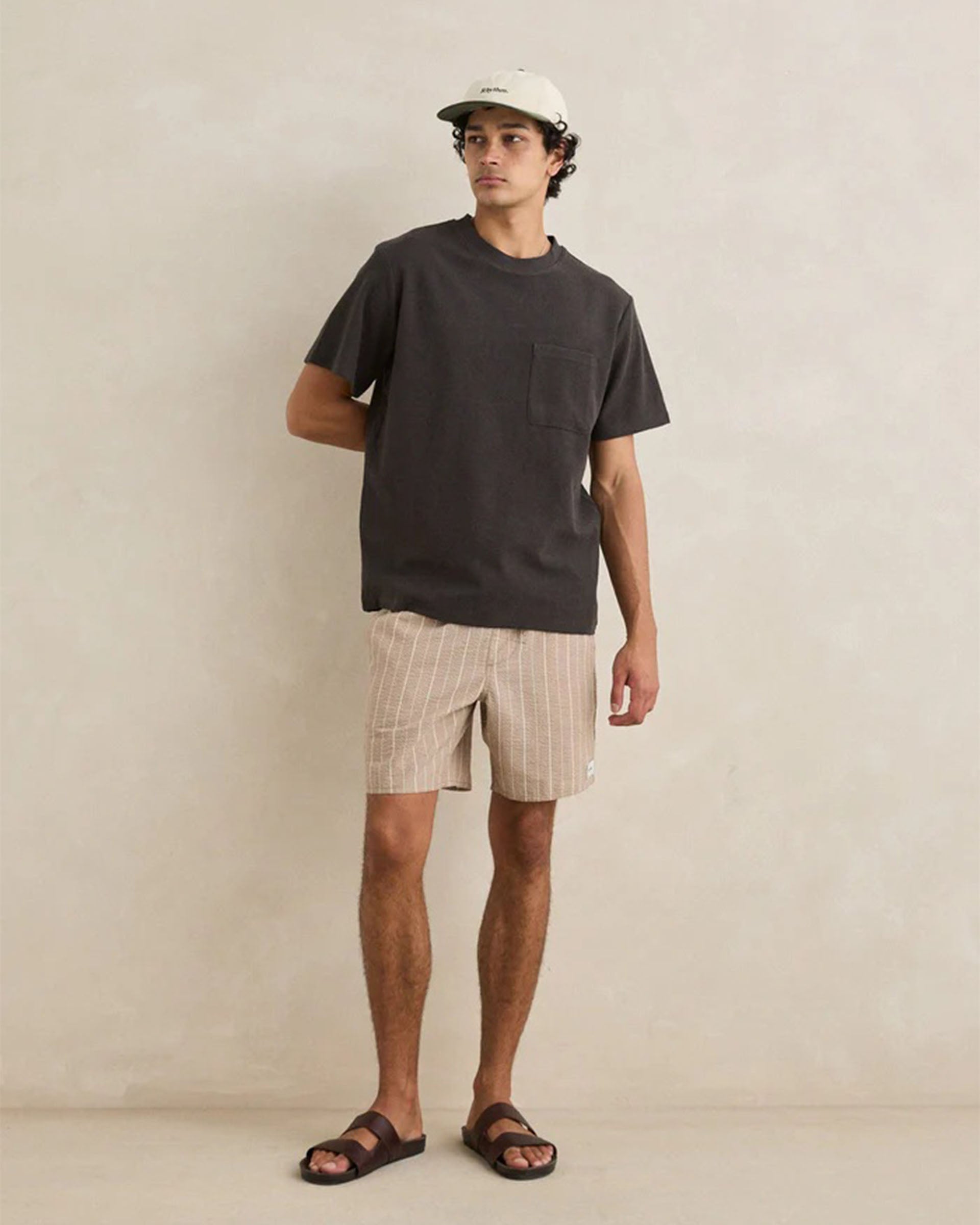 Rhythm Essential Brushed Twill Cap - Stone