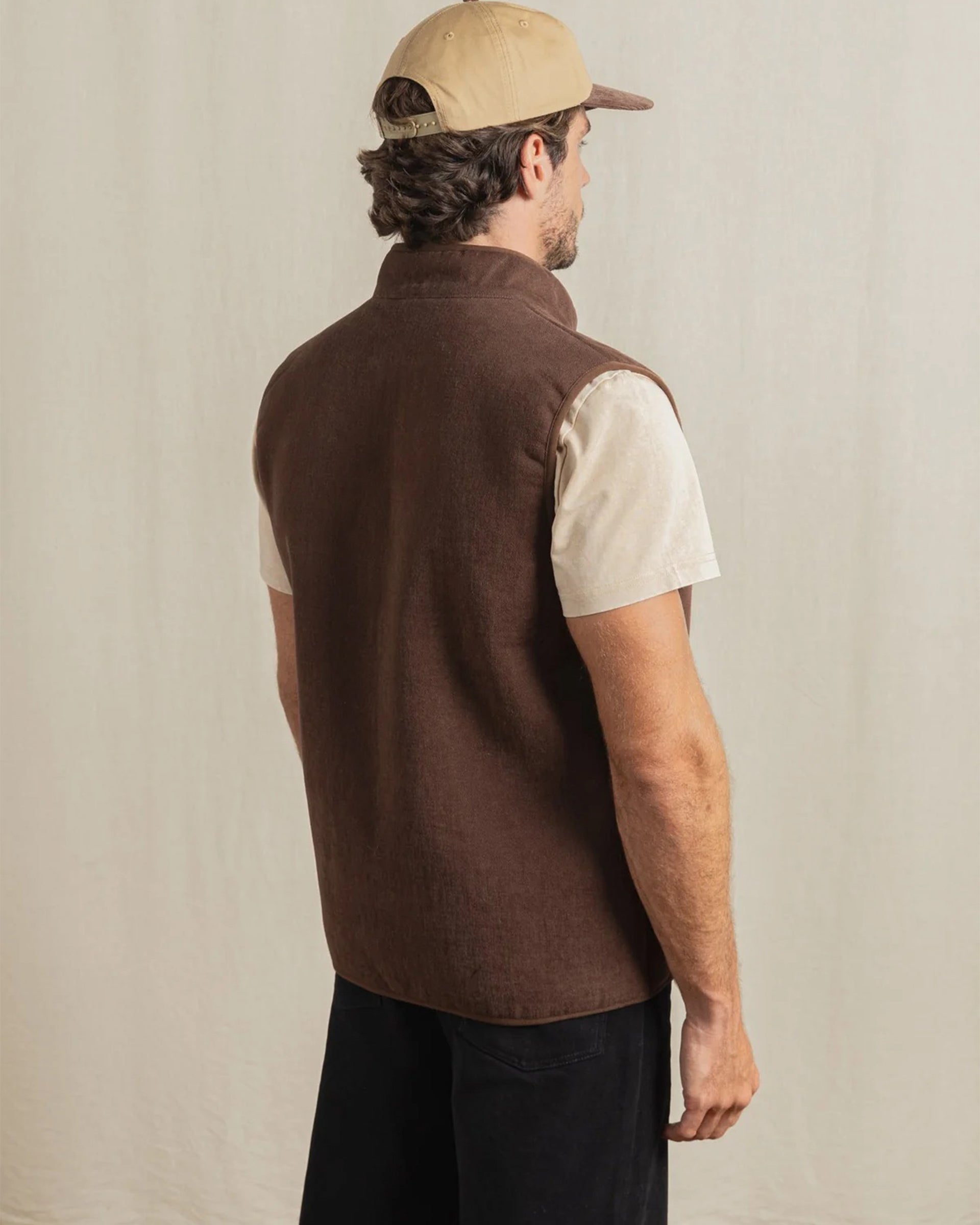 Rhythm Essential Canvas Vest - Tobacco