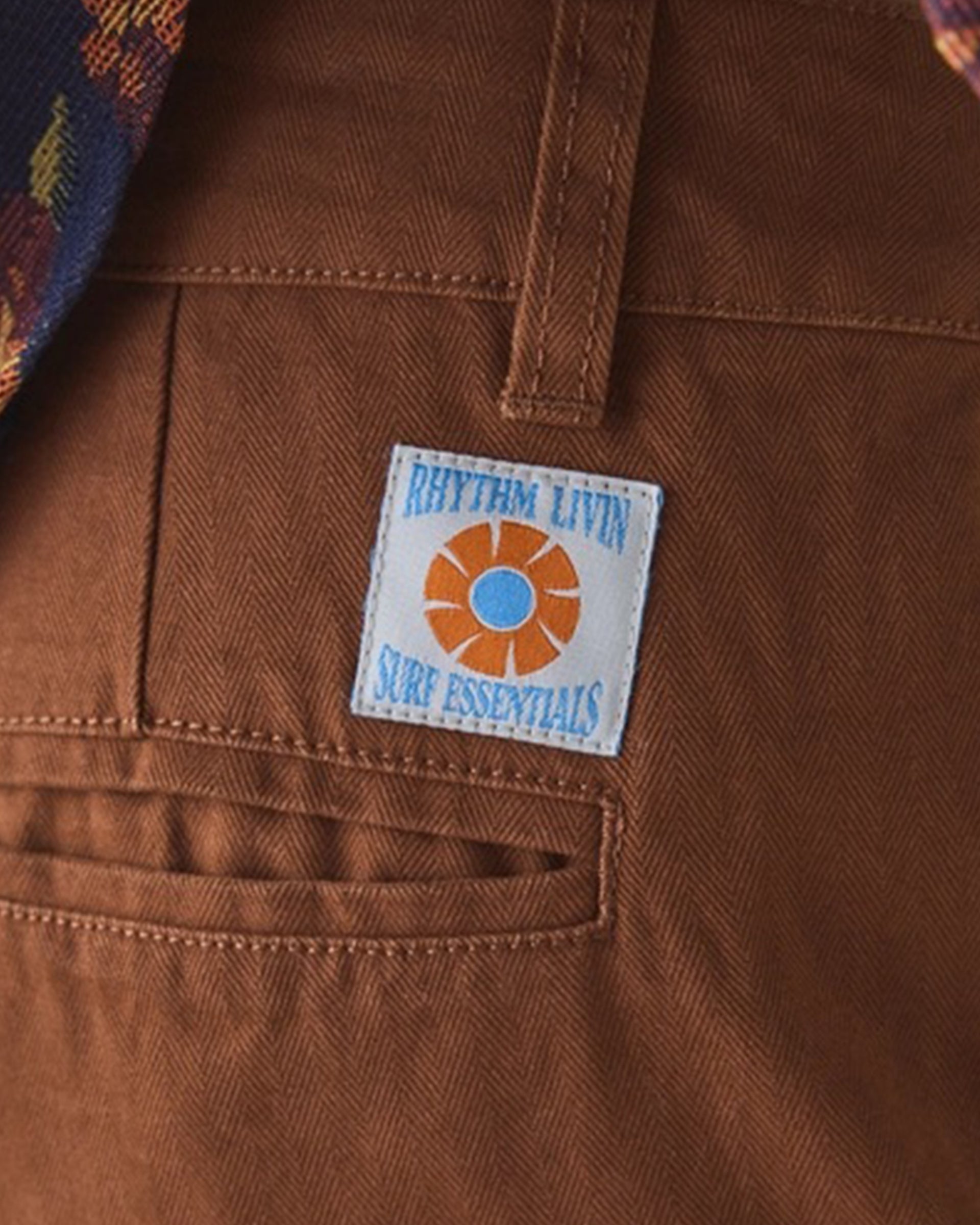 Rhythm Essential Herringbone Short - Brown