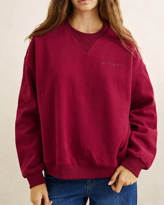Rhythm Women's Everyday Crewneck Fleece - Plum