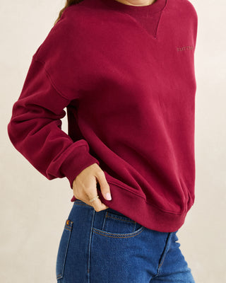 Rhythm Women's Everyday Crewneck Fleece - Plum