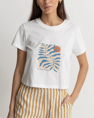 Rhythm Women's Fern Vintage Crop Crew T-Shirt