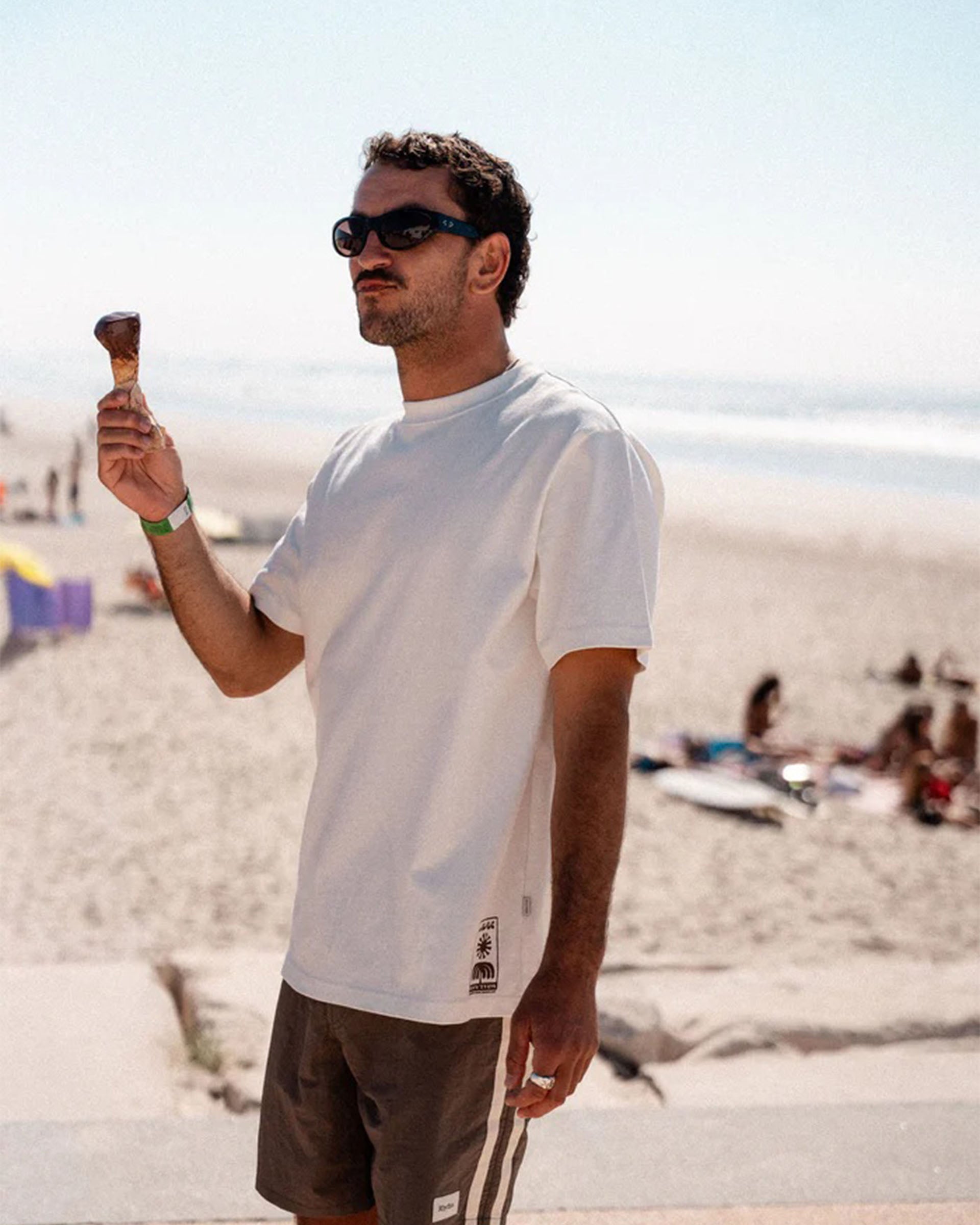 Rhythm Flagship Vintage Short Sleeve T-Shirt - Ecru