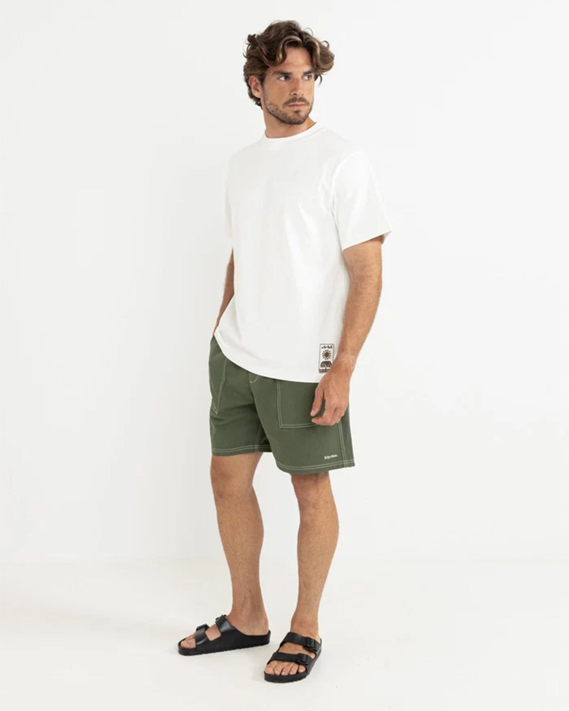 Rhythm Flagship Vintage Short Sleeve T-Shirt - Ecru