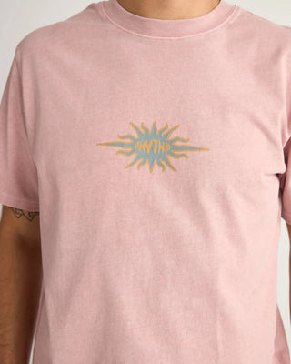 Rhythm Flame Printed Vintage Short Sleeve T-Shirt - Mauve