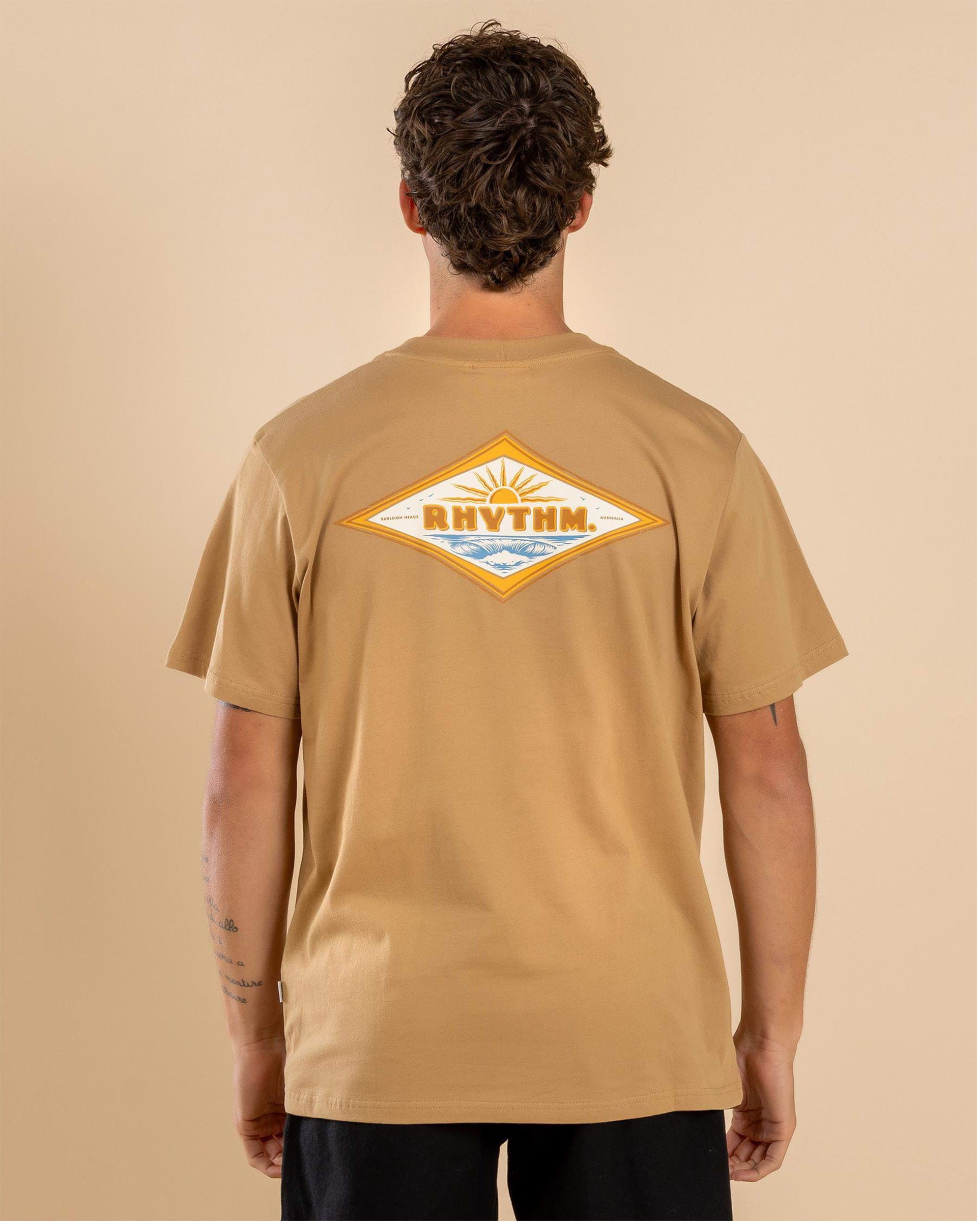 Rhythm Frame Short Sleeve T-Shirt- Macadamia