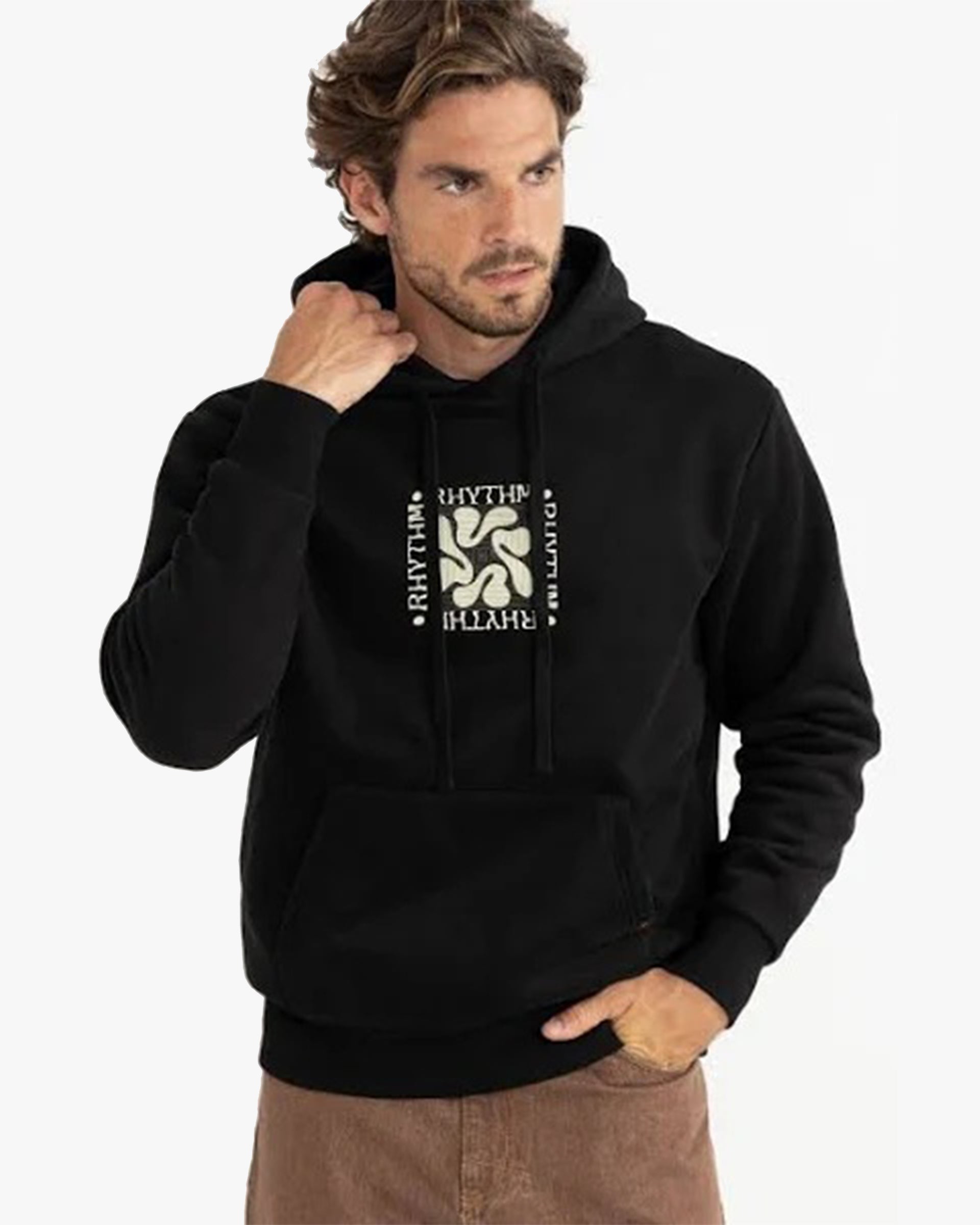 Rhythm Grange Fleece Hoodie - Black