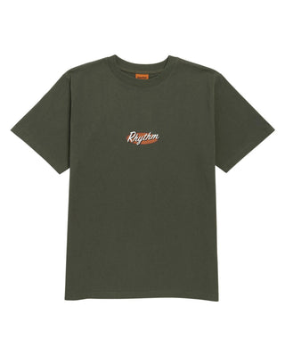 Rhythm Hallmark Heavy Vintage Embroidered Short Sleeve T-Shirt - Silver Pine