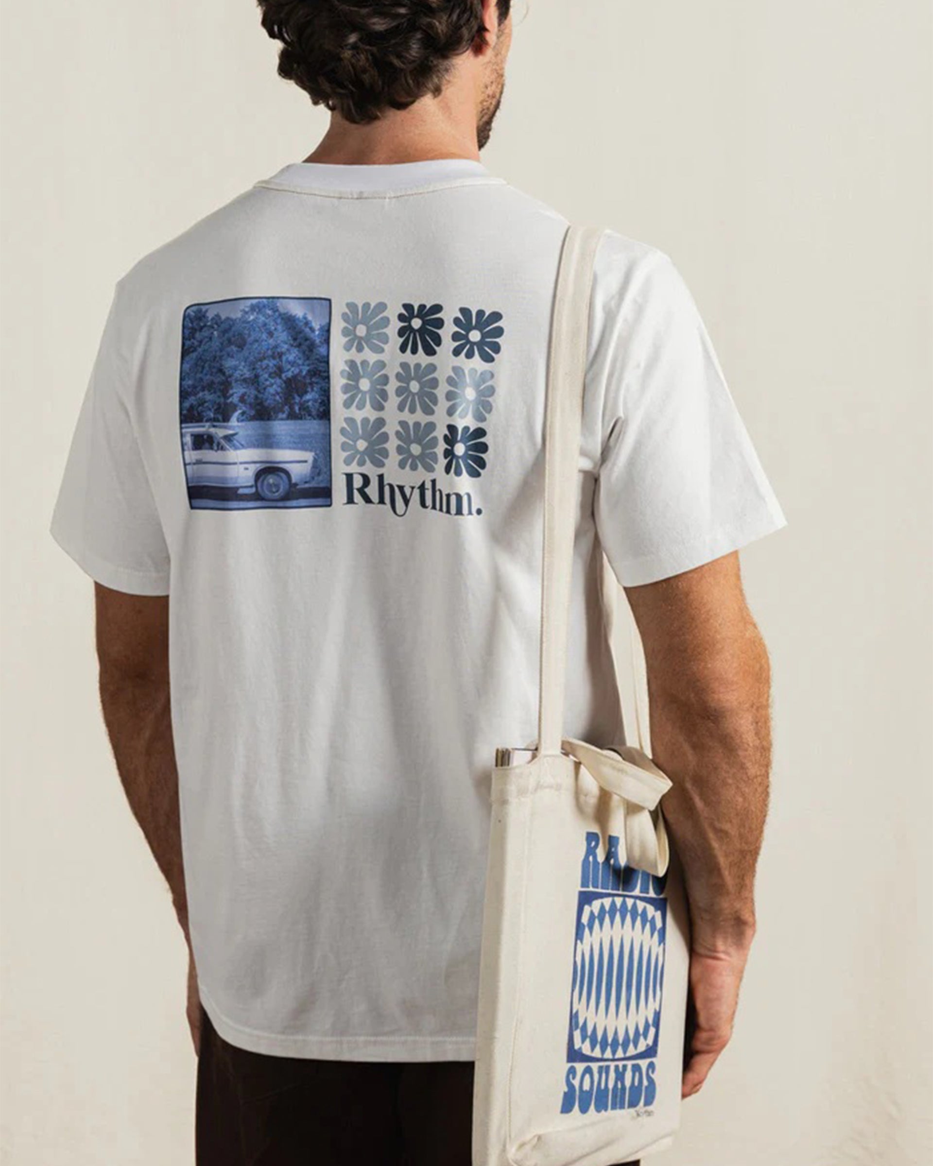 Rhythm High Beaming Vintage Short Sleeve T-Shirt - Off White