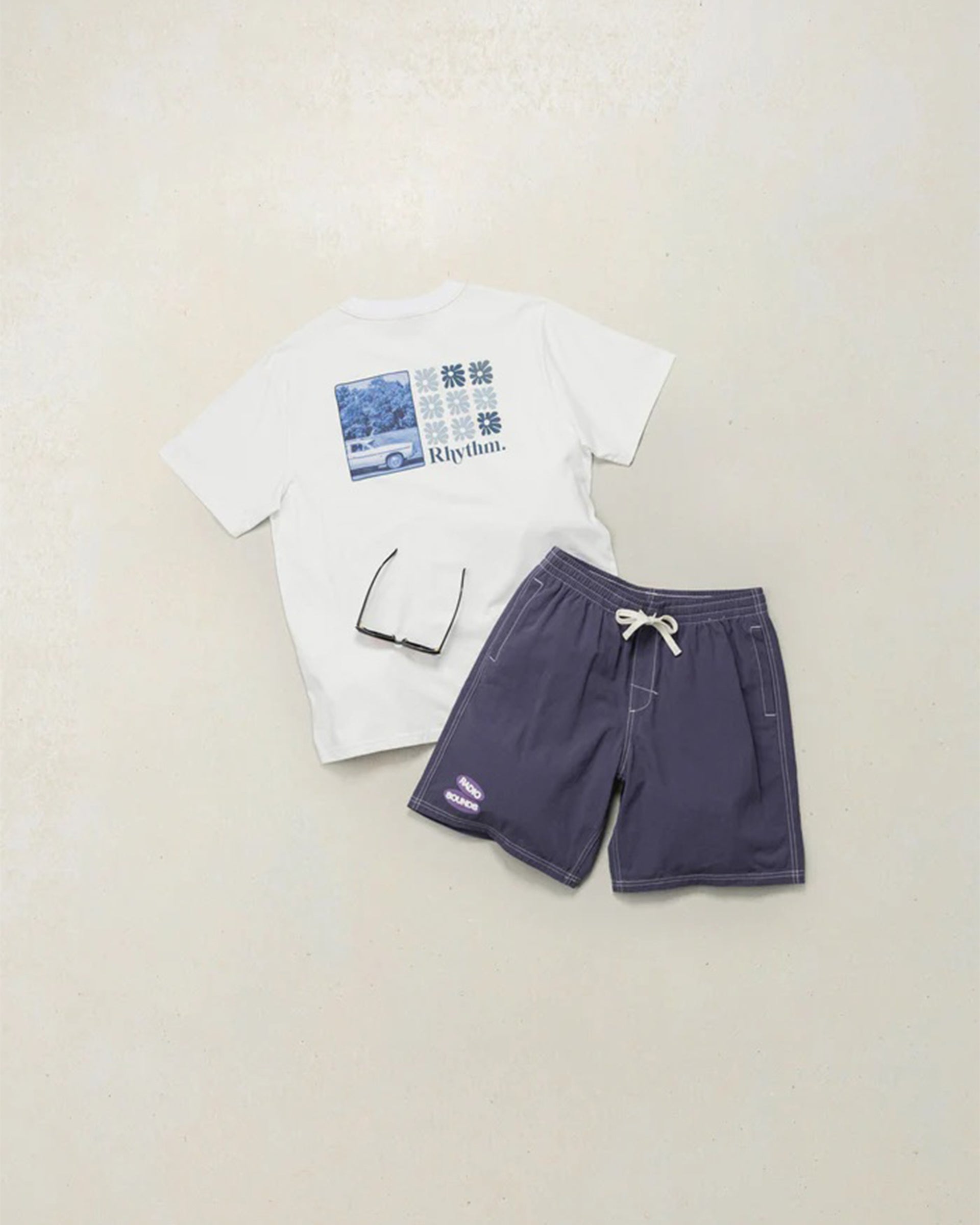 Rhythm High Beaming Vintage Short Sleeve T-Shirt - Off White