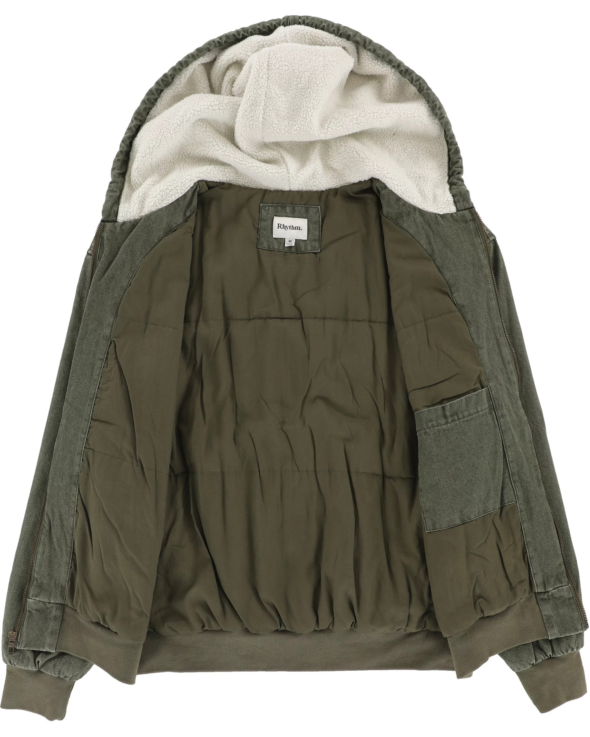 Rhythm Insulated Denim Work Jacket - Olive