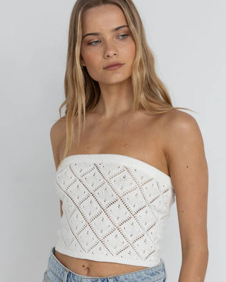 Rhythm Women's Islander Strapless Knit Top - White