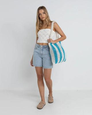 Rhythm Women's Islander Strapless Knit Top - White
