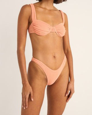 Rhythm Women's Isla Rib Hi Cut Pant - Peach