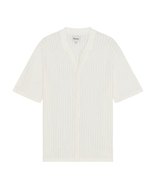 Rhythm Knit Button Down Polo - Natural