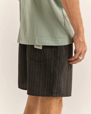 Rhythm Linen Jacquard Stripe Jam - Chocolate