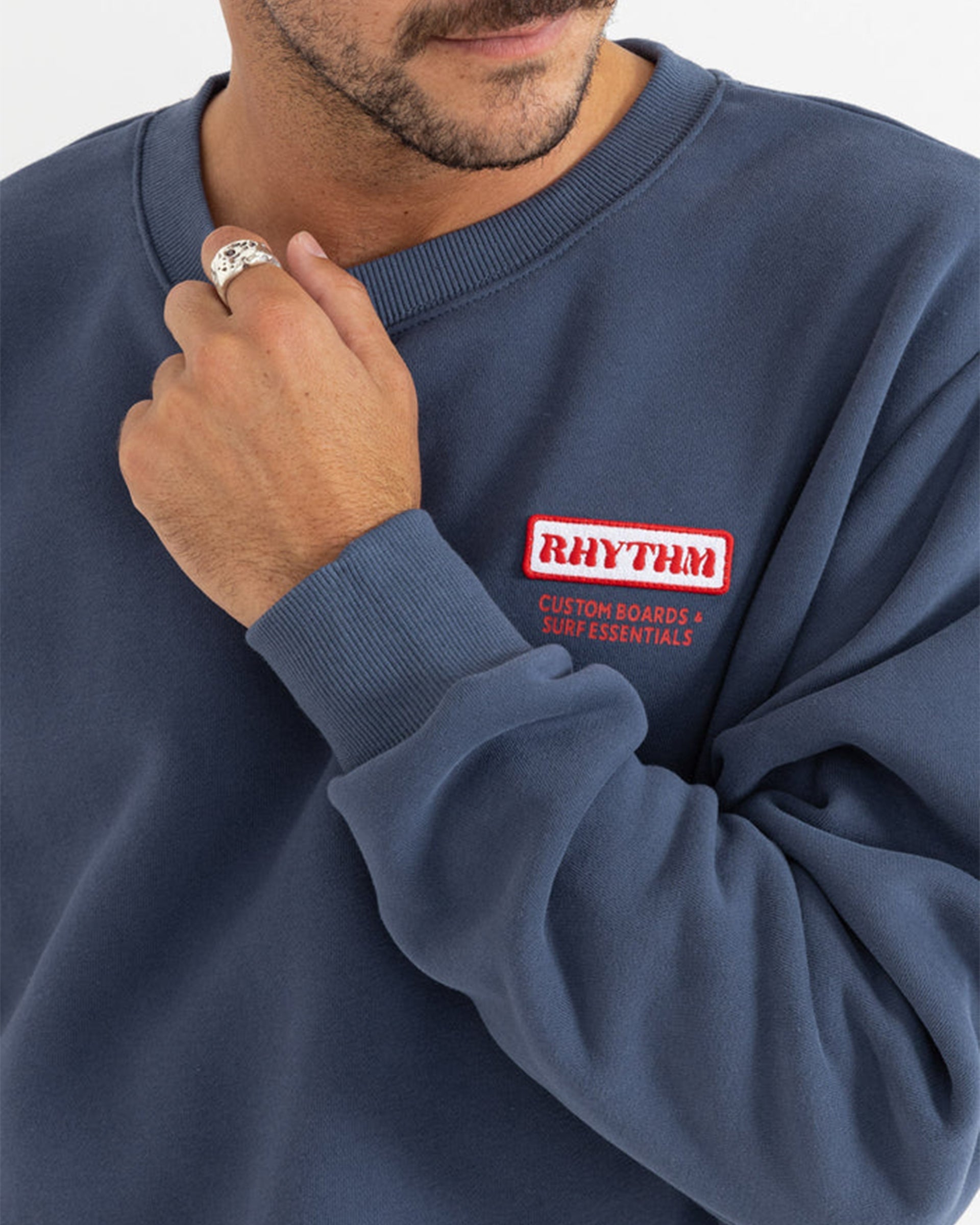 Rhythm Mechanics Crew Fleece - Indigo
