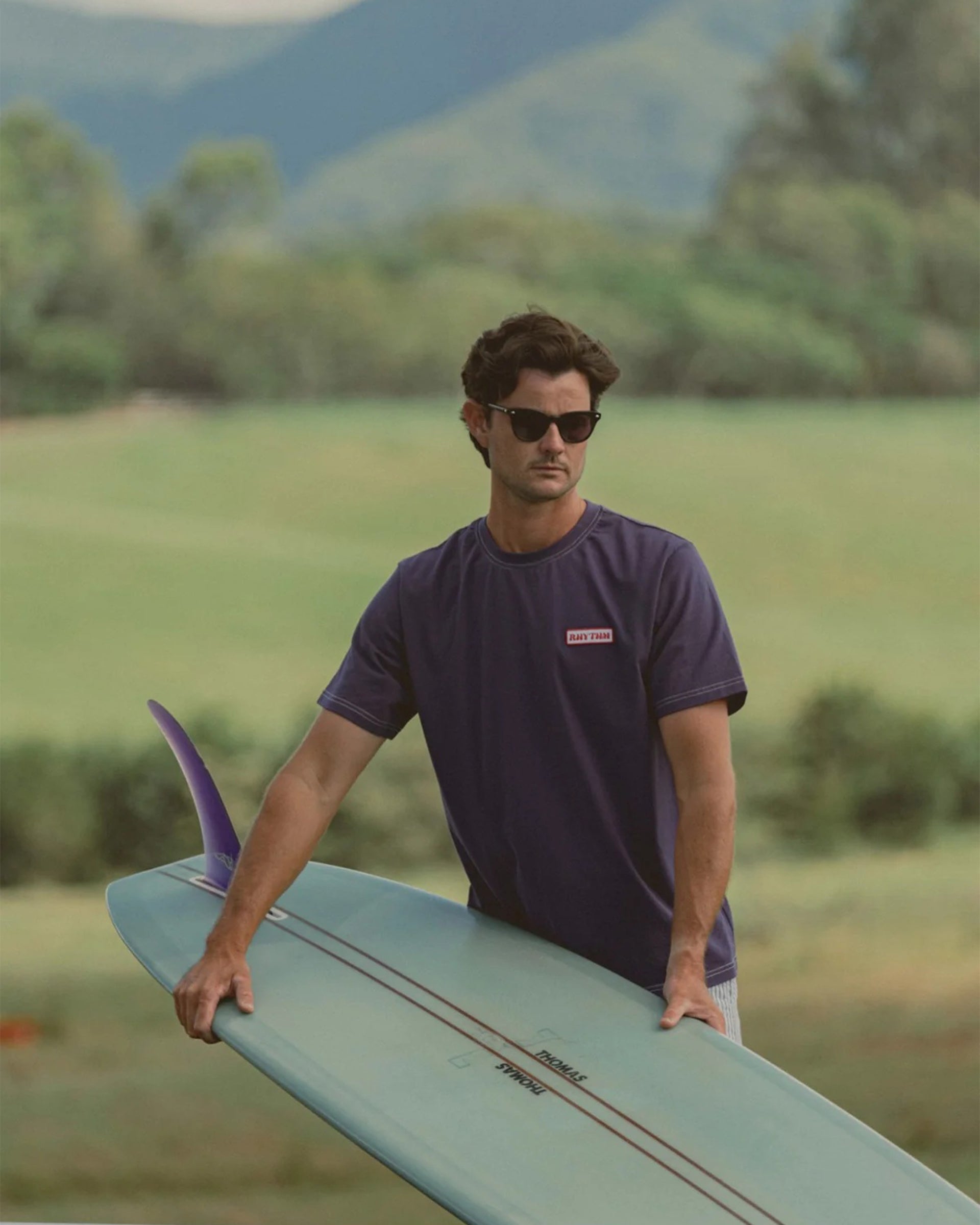 Rhythm Mechanics Vintage Short Sleeve T-Shirt - Indigo