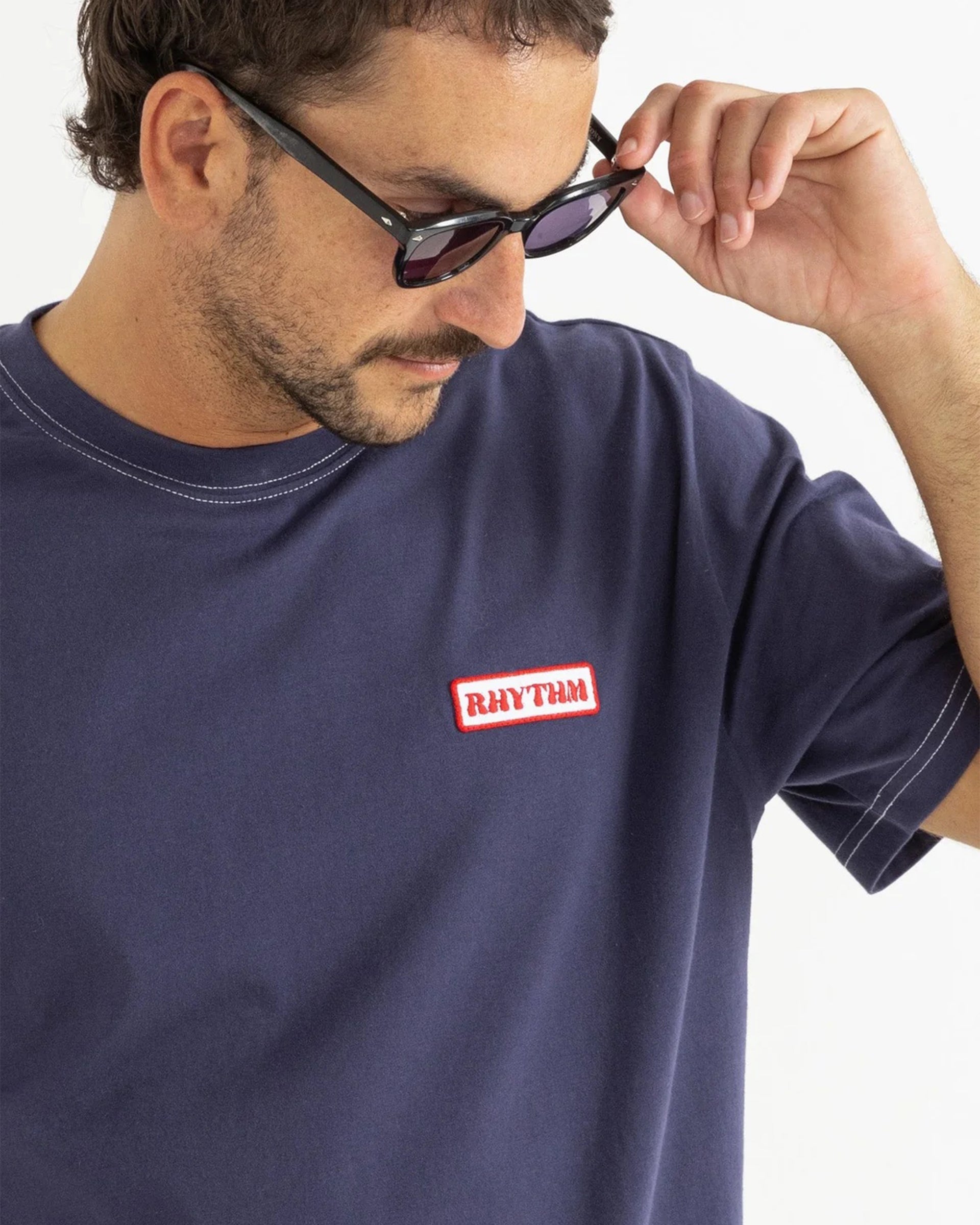 Rhythm Mechanics Vintage Short Sleeve T-Shirt - Indigo