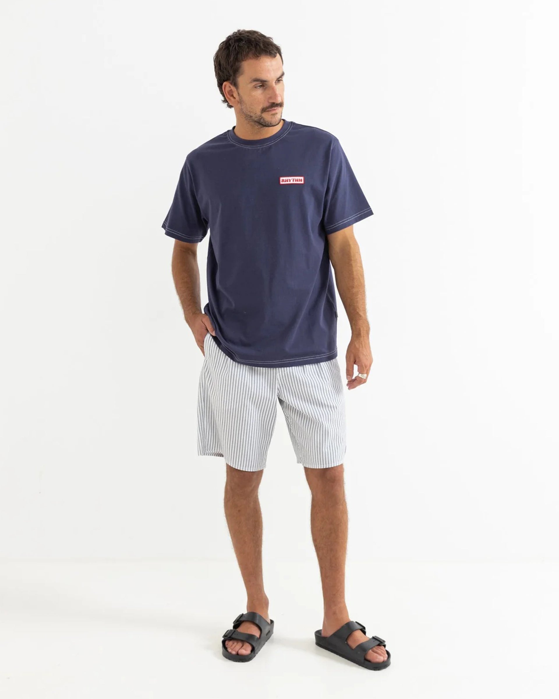 Rhythm Mechanics Vintage Short Sleeve T-Shirt - Indigo