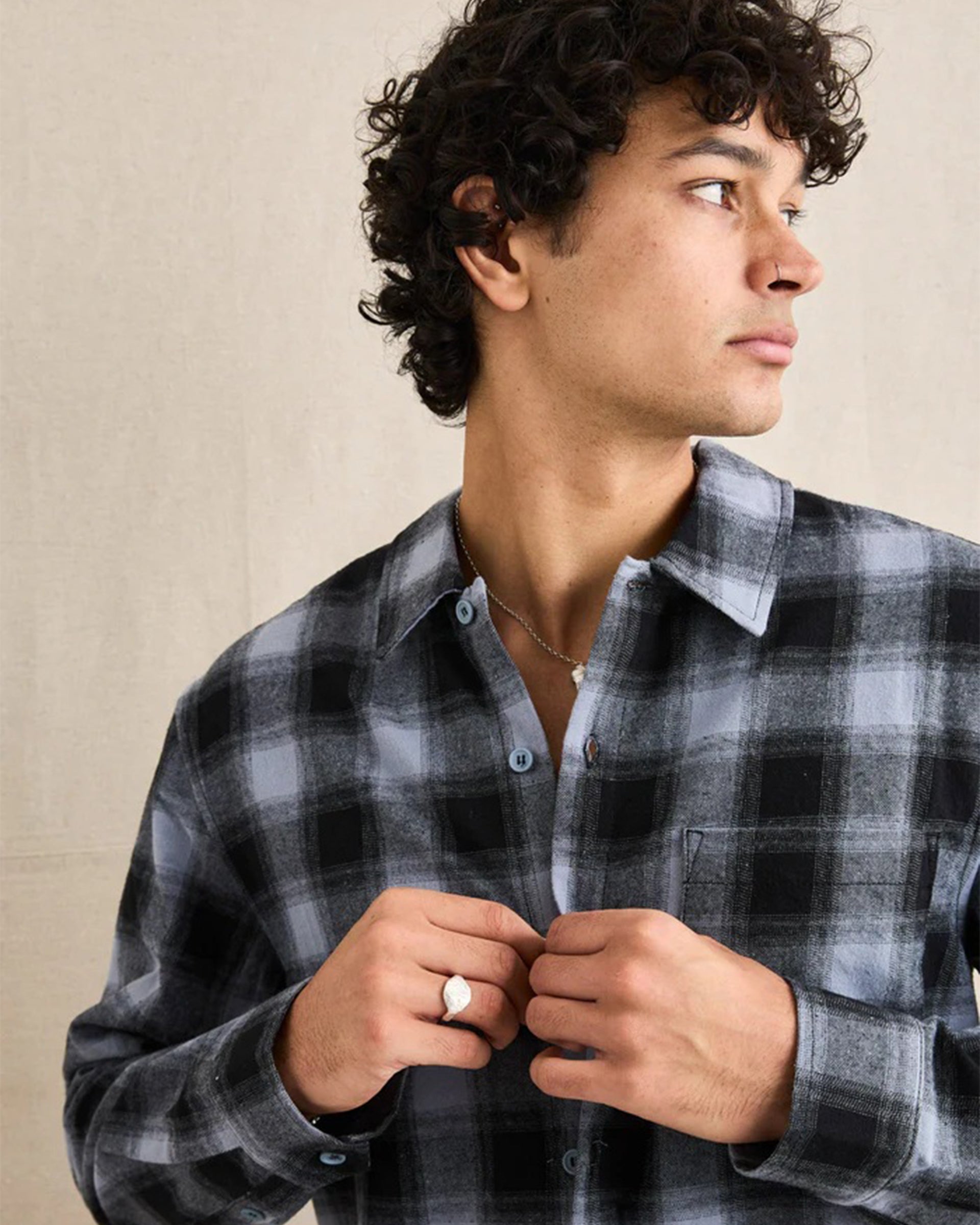 Rhythm Merge Long Sleeve Overshirt - Mineral Blue