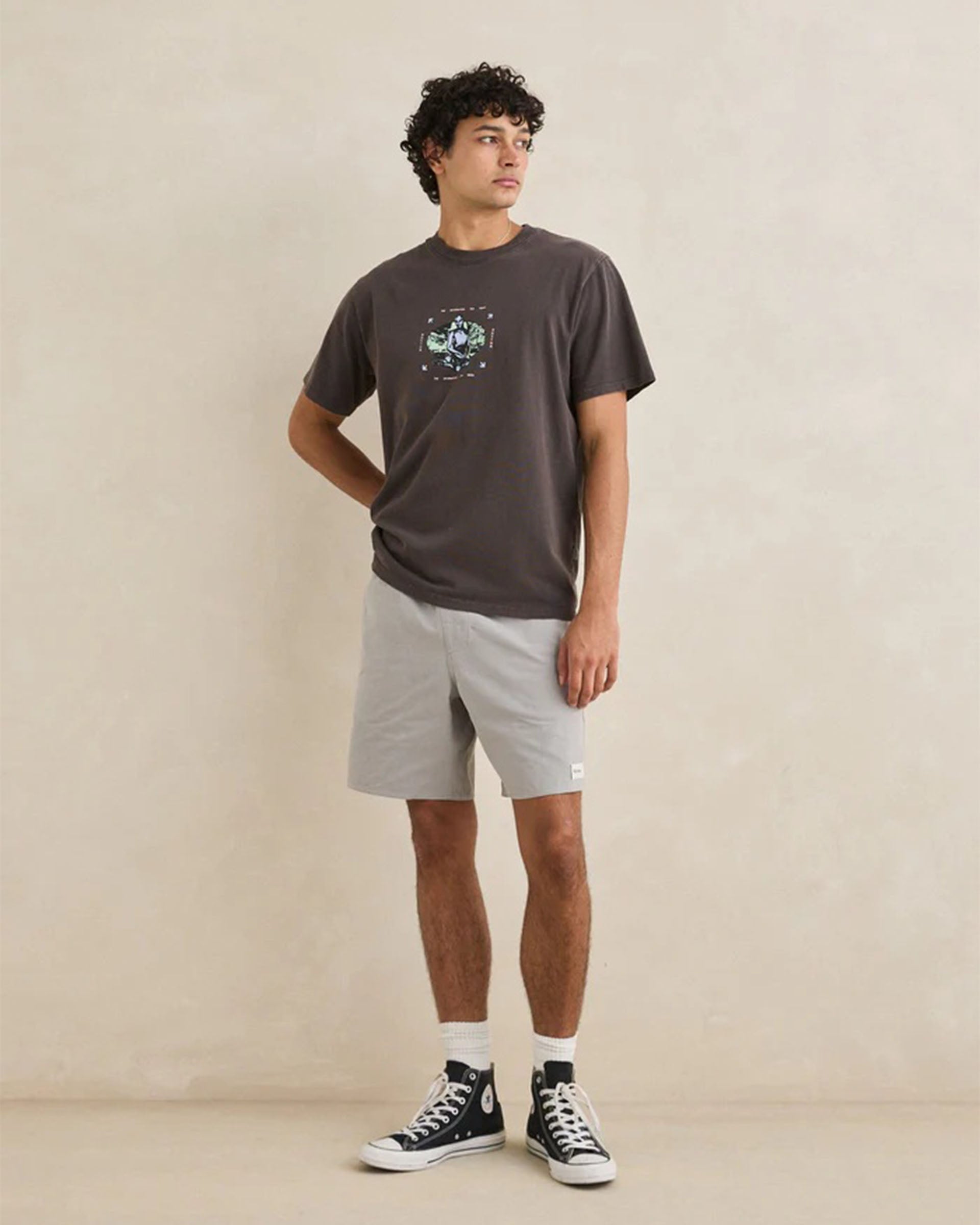 Rhythm Nature Bot Vintage Short Sleeve T-Shirt - Vintage Black