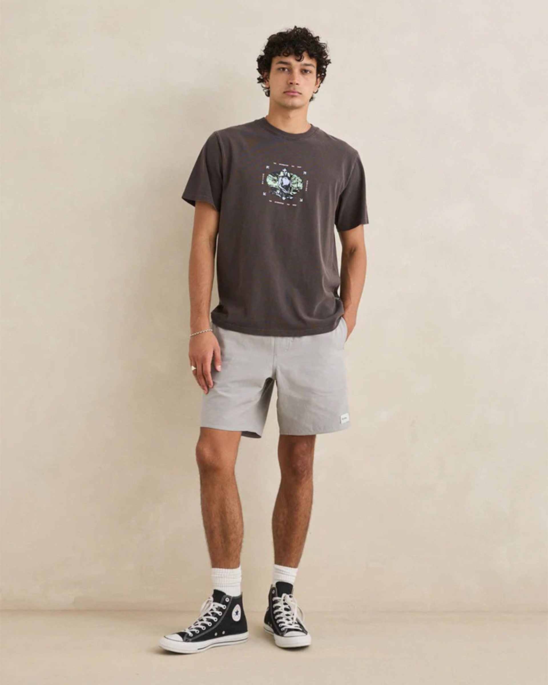 Rhythm Nature Bot Vintage Short Sleeve T-Shirt - Vintage Black