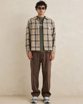 Rhythm Oscar Check Long Sleeve Shirt - Stone