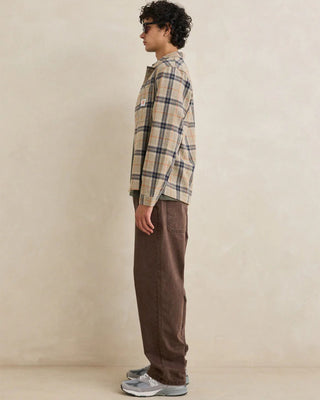 Rhythm Oscar Check Long Sleeve Shirt - Stone