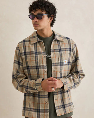 Rhythm Oscar Check Long Sleeve Shirt - Stone