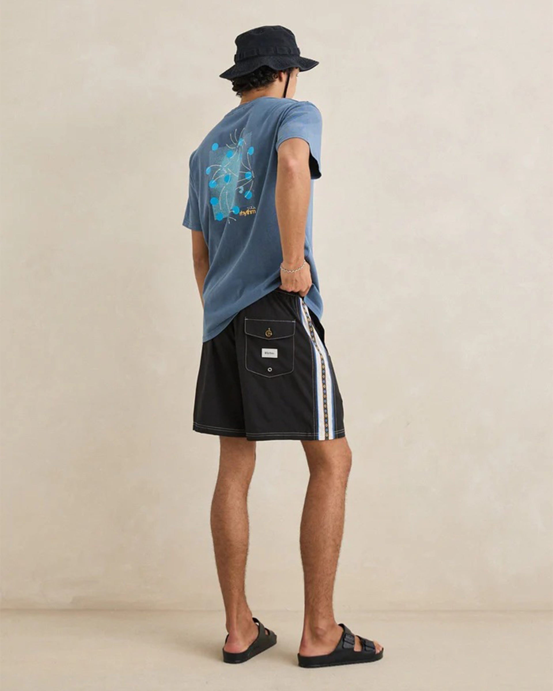 Panel Stripe Beach Short - Black – Jack's Surfboards